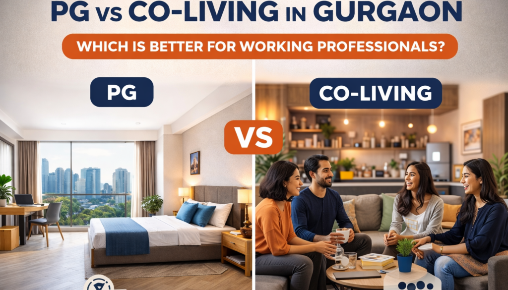 PG vs Co-Living in Gurgaon – Which Is Better for Working Professionals?